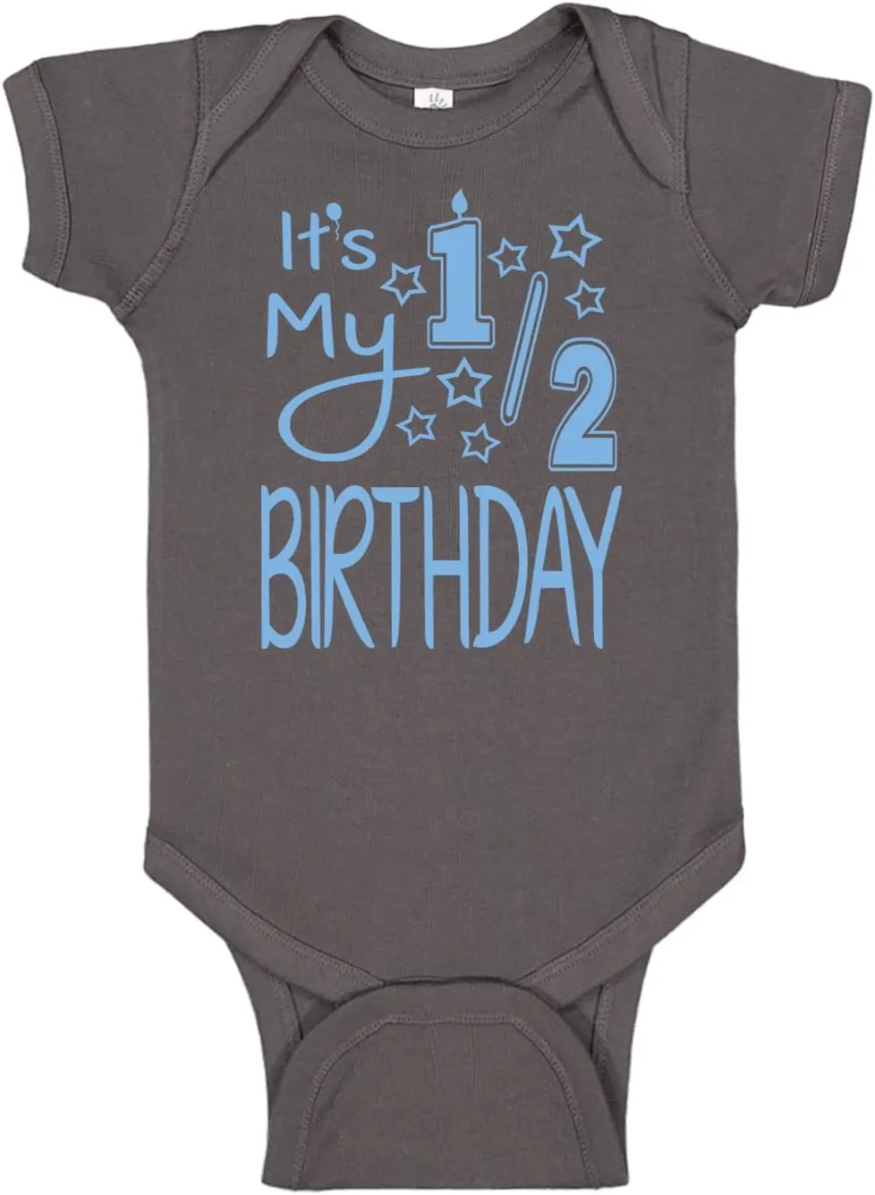 Reaxion Handmade Baby Boy Half Birthday Bodysuits It's My 1/2 Birthday Outfit