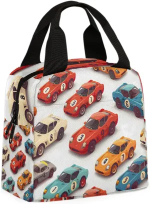 Red Race Car Lunch Bag Race Car Tote Lunch Bag Reusable Lunch Box Leakproof Cooler Bag