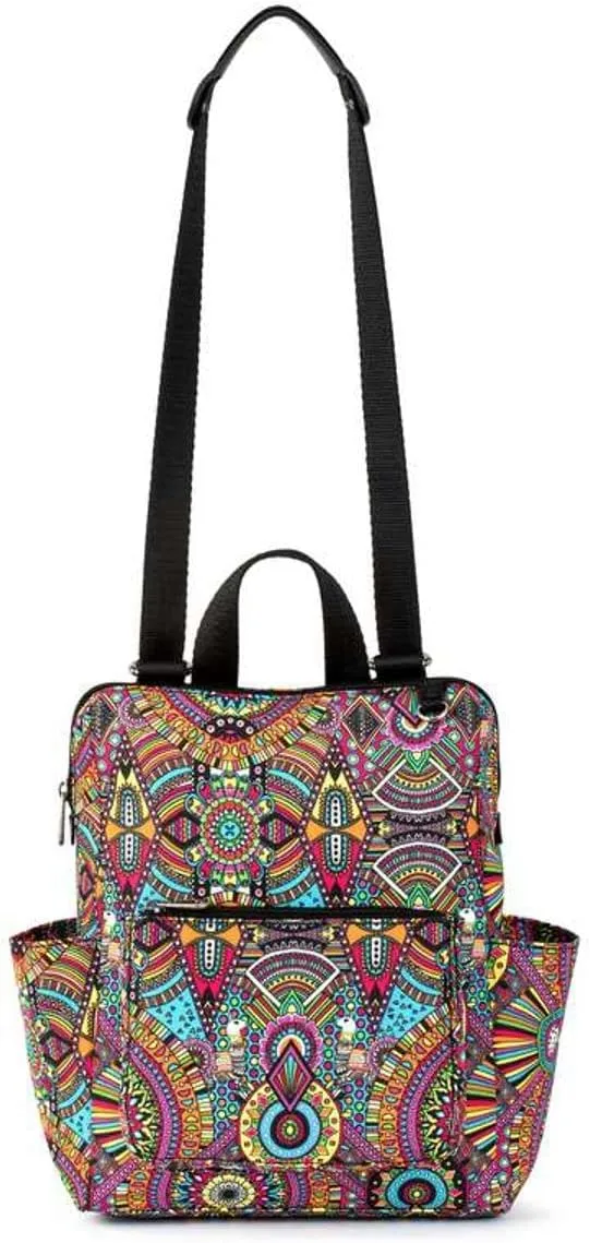 Sakroots Womens Eco-twill Eco Twill Loyola Small Convertible Backpack, Rainbow Wanderlust, One Size US