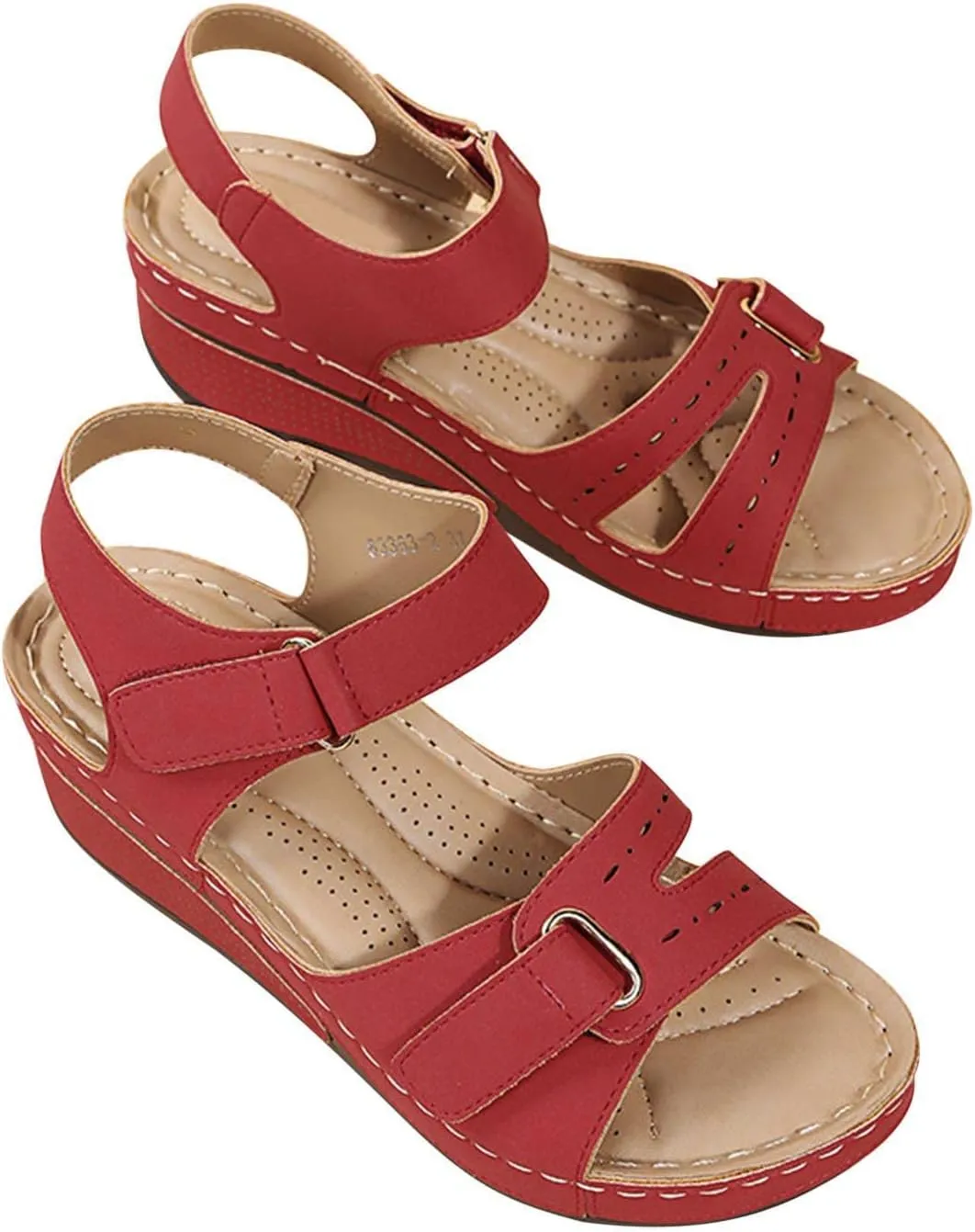 Sandals Womens Summer Wedge Sandals for Women Comfort Ankle Strap Walking Shoes Platform Beach Sandals Boho Sandal