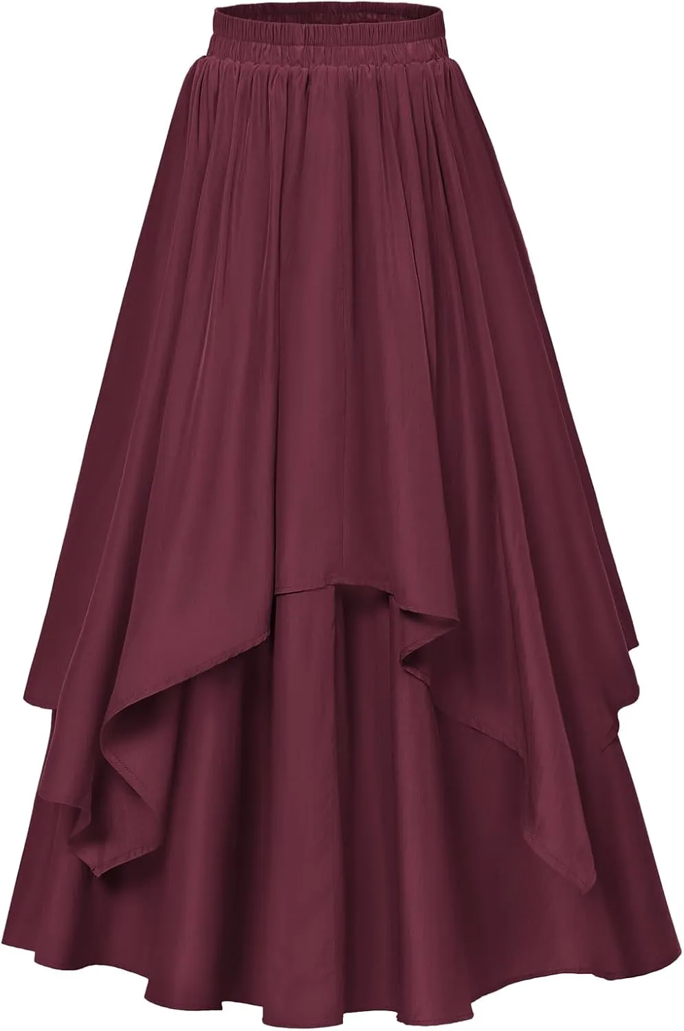 Scarlet Darkness Renaissance Skirts for Women Double Layered Long Skirt with Pockets