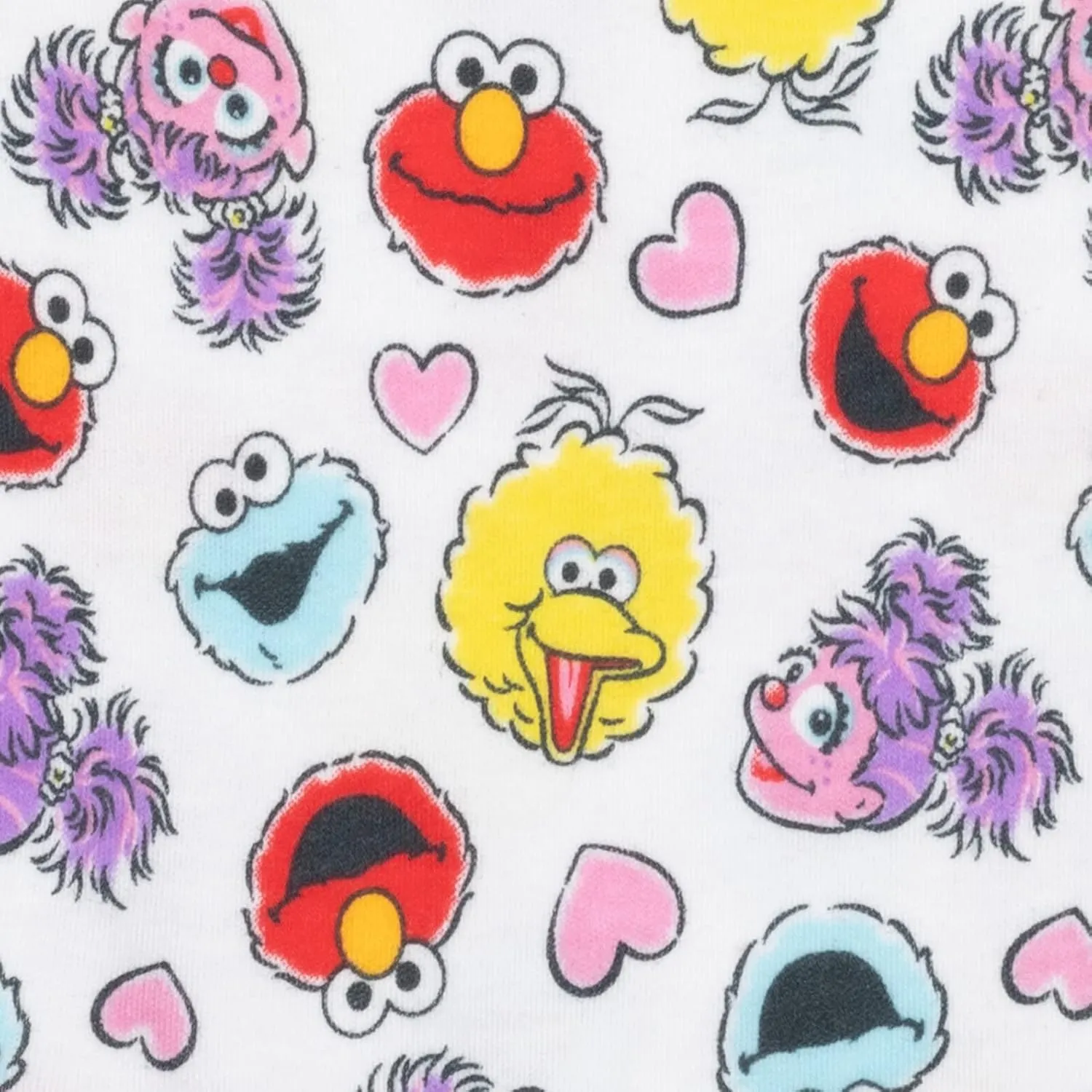 Sesame Street Elmo Oscar the Grouch Big Bird Abby Cadabby Baby 5 Pack Bodysuits Newborn to Infant