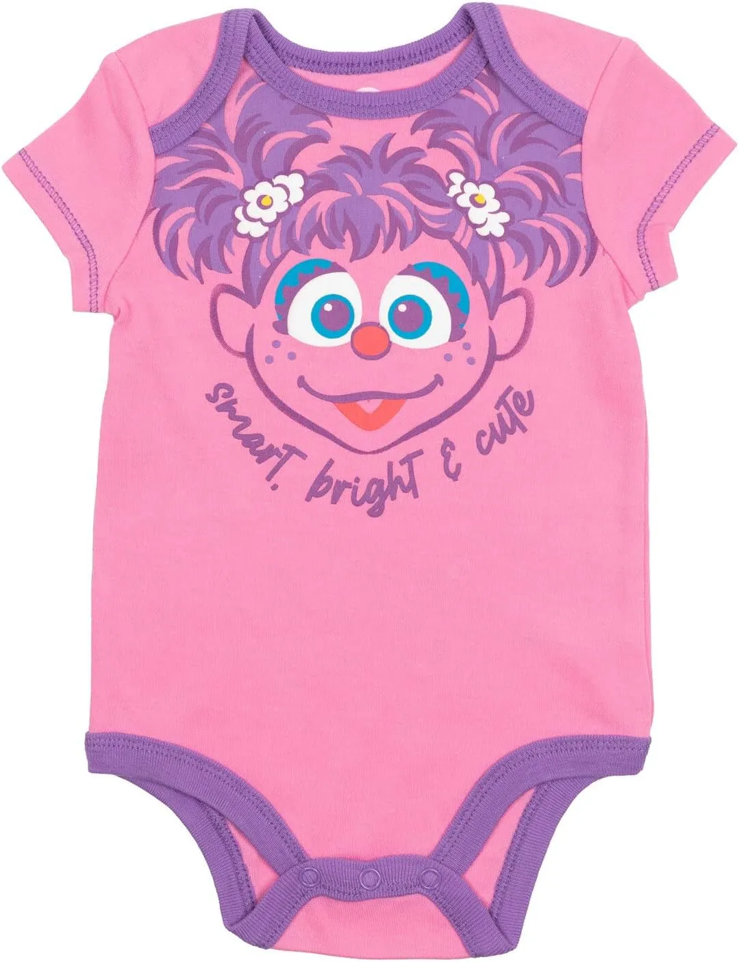 Sesame Street Elmo Oscar the Grouch Big Bird Abby Cadabby Baby 5 Pack Bodysuits Newborn to Infant