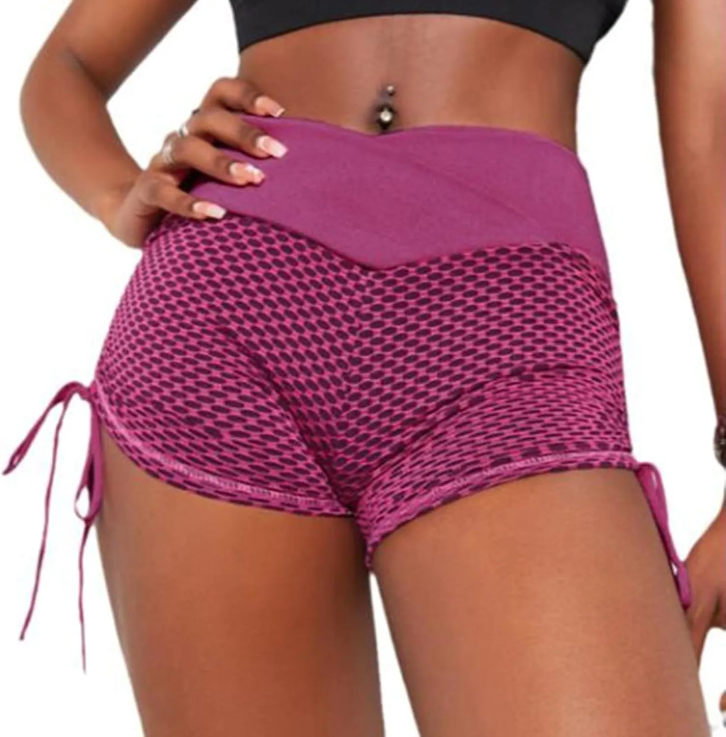 Shorts for Women Summer Fall Sport Gym Yoga Wrap Ruched Butt Scrunch Booty Shorts Women 2025 Trendy
