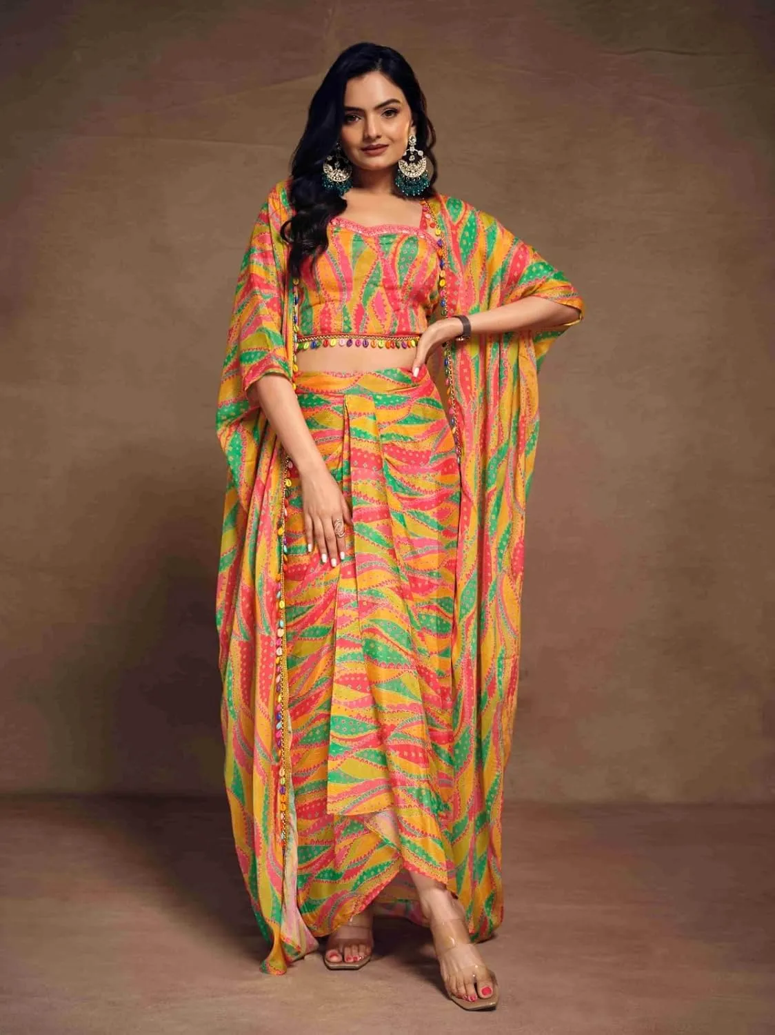Shri Balaji Silk & Cotton Saree Emporium Summer Special Ready-To-Wear Pleated Skirt Co-Ords Perfect Dress 6270