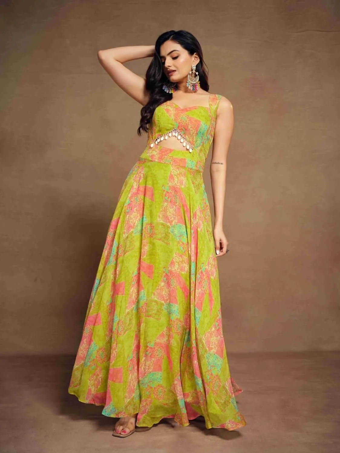 Shri Balaji Silk & Cotton Saree Emporium Summer Special Ready-To-Wear Pleated Skirt Co-Ords Perfect Dress 6270