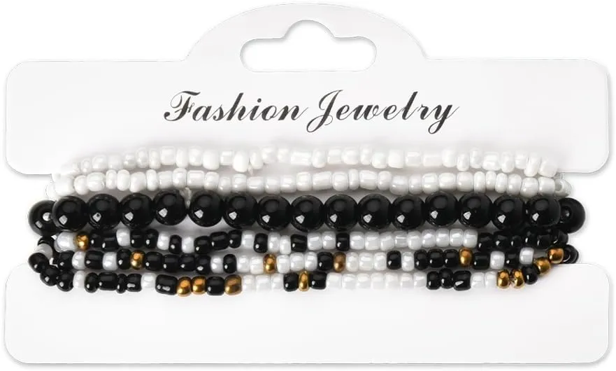 Sisadodo Stackable Bead Bracelets for Women Bohemian Style Layered Bracelet Handmade Beaded Bangles Bracelet Set for Women Adults