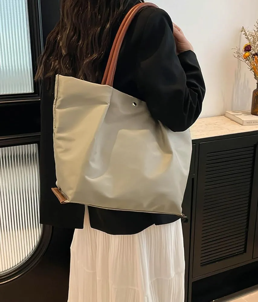 Slouchy Nylon Multiple Pockets Tote Bag Women Trendy Underarm Shoulder Hobo Bags Crossbody Purse Satchel Tote Handbag