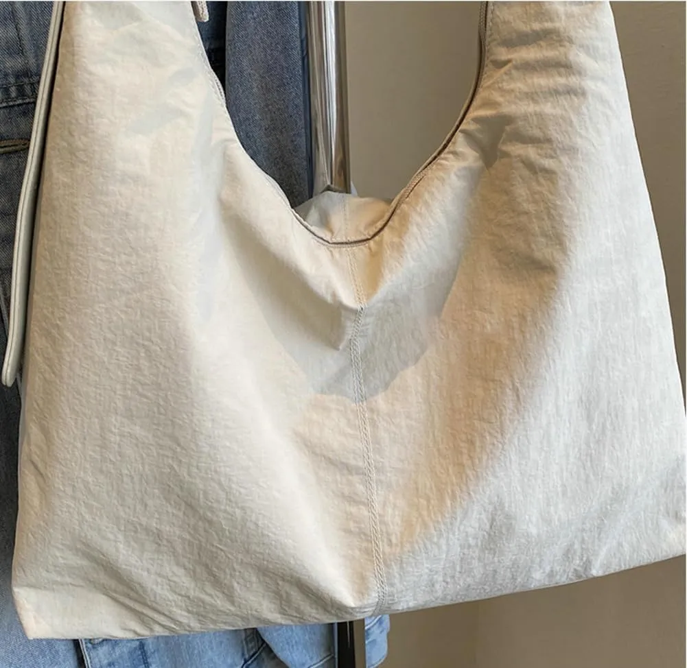 Slouchy Nylon Tote Bag Women Trendy Crossbody Purse Underarm Shoulder Hobo Bags Satchel College Travel Tote Handbag 2025