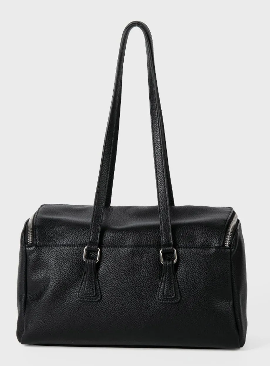 Slouchy PU Leather Box Hobo Bags Women Trendy Underarm Shoulder Bag Cute Satchel Crescent Crossbody Purse Tote Handbag