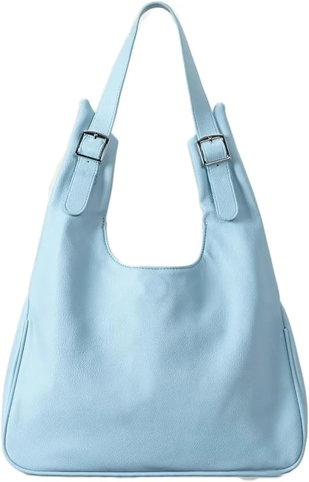 Slouchy PU Leather Hobo Bags Women Trendy Underarm Shoulder Bag Crescent Crossbody Purse Mini Summer Satchel Tote Handbag