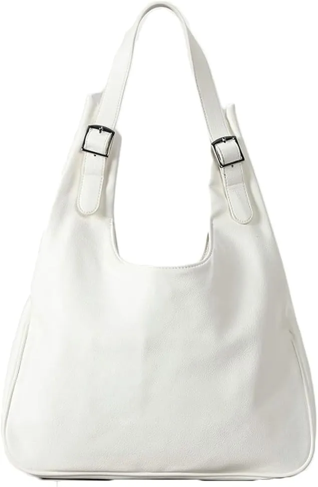 Slouchy PU Leather Hobo Bags Women Trendy Underarm Shoulder Bag Crescent Crossbody Purse Mini Summer Satchel Tote Handbag