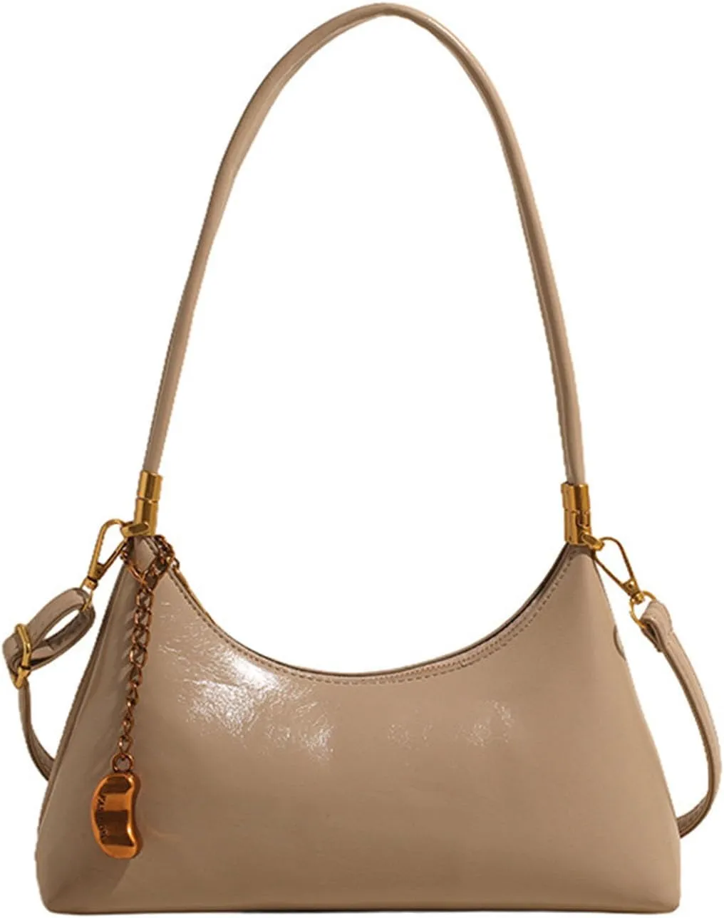 Small Hobo Shoulder Bag for Women 2025 - PU Leather Crossbody Purse with Detachable Strap | Trendy Vintage Crescent Bag
