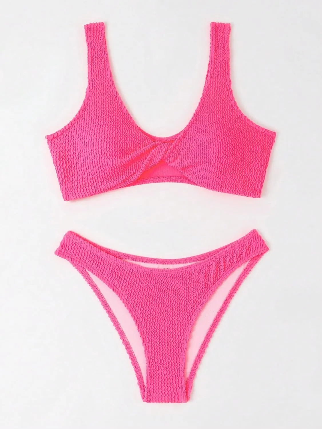 SOLY HUX Bikini Sets for Women Twist Front Swimsuit Two Piece Bathing Suits