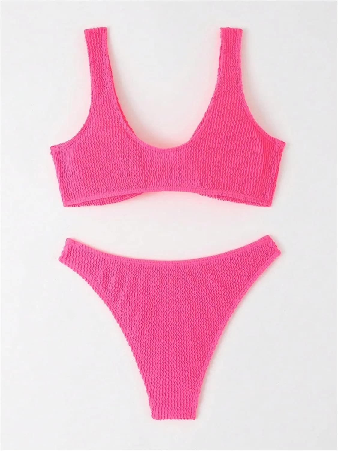 SOLY HUX Bikini Sets for Women Twist Front Swimsuit Two Piece Bathing Suits