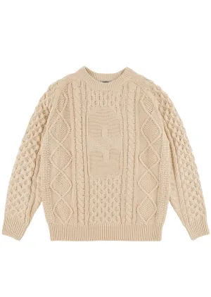 Souvenir Unisex Engineered Cable Knit Sweater
