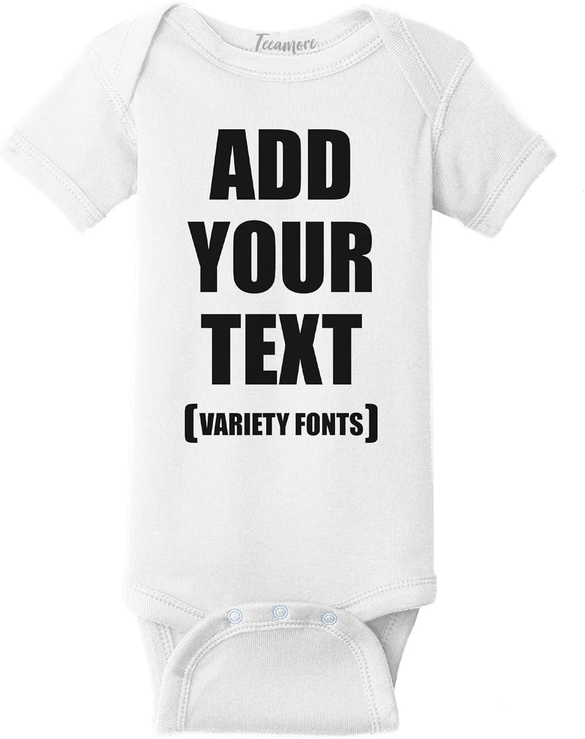 TEEAMORE Custom Baby Bodysuits Add Your Text For Baby Girl & Boy Personalized Bodysuit