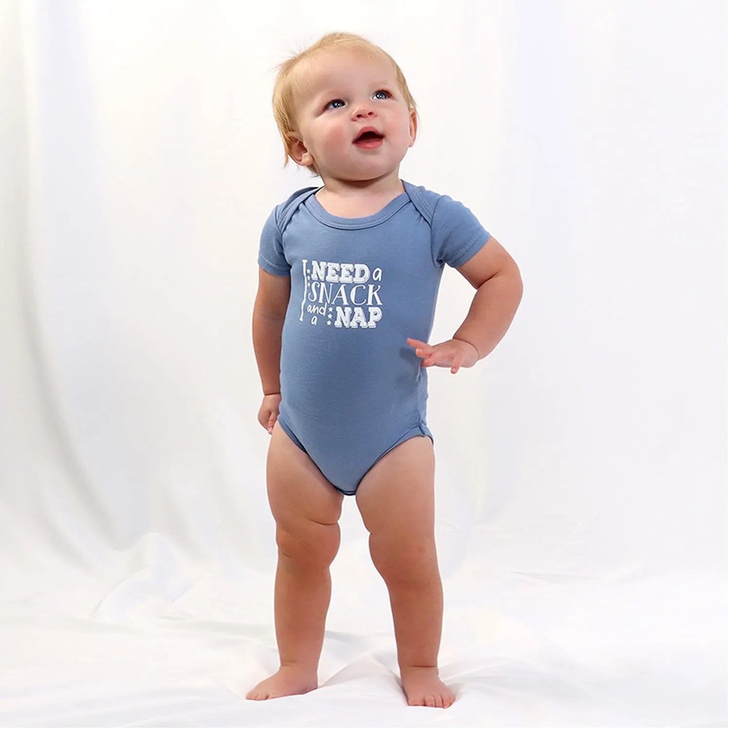 The Peanutshell Baby Boy Short Sleeve Bodysuits - 100% Cotton Outfits for Boys, Sizes 0-24 Months - Blue Camo