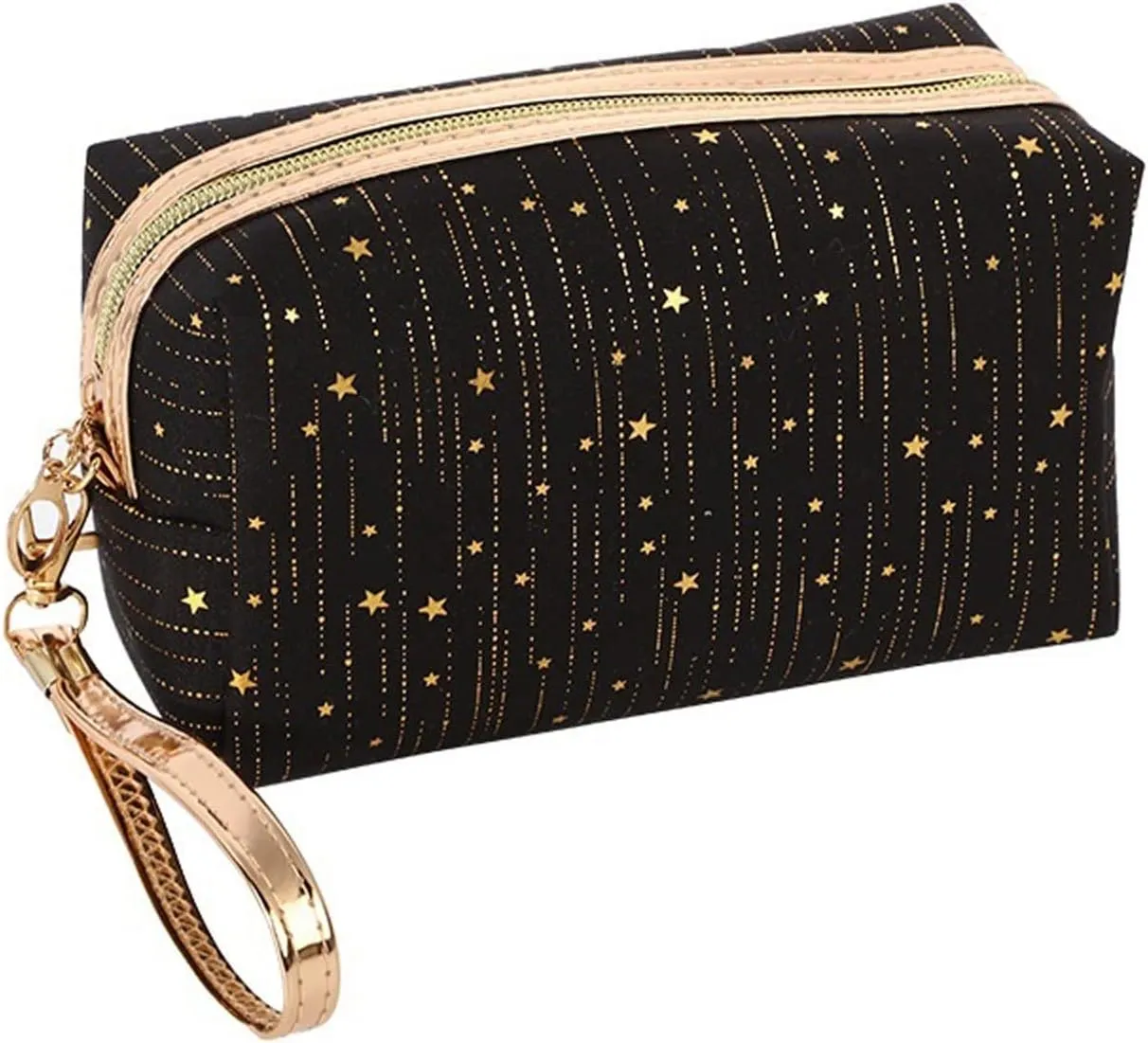 Toiletry Bag Cosmetic Bag Women Make Up Bags Pouch Wash Toiletry Bags Travel Ladies Makeup (Black)