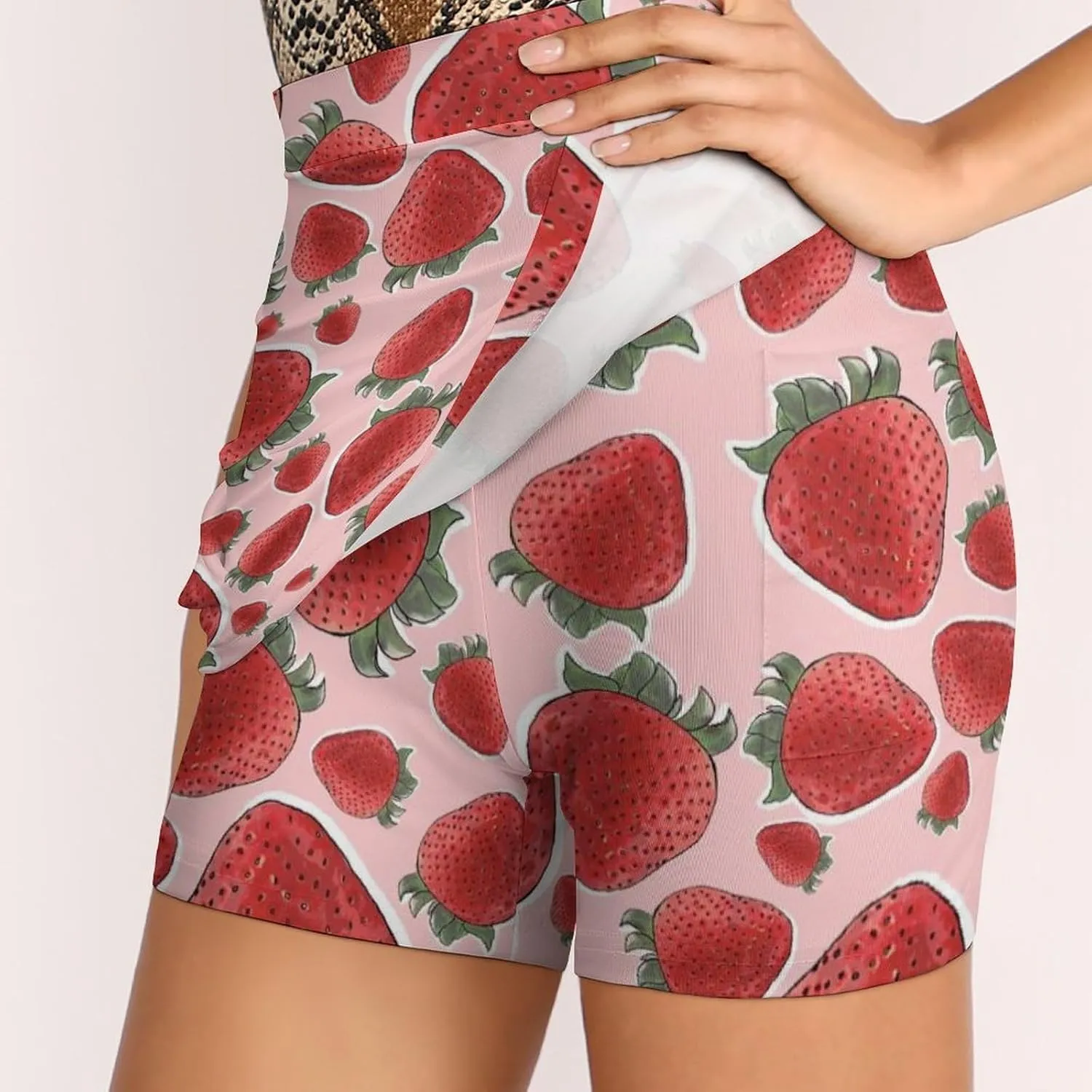Trouser Skirt,Women's Versatile Stretch Casual Mini Skirt Light Proof