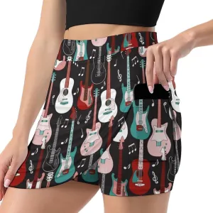 Trouser Skirt,Women's Versatile Stretch Casual Mini Skirt Light Proof