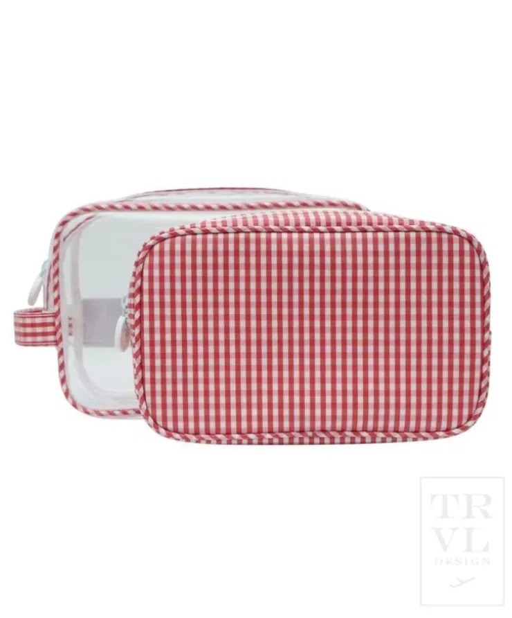 TRVL Duo Clear Gingham Red