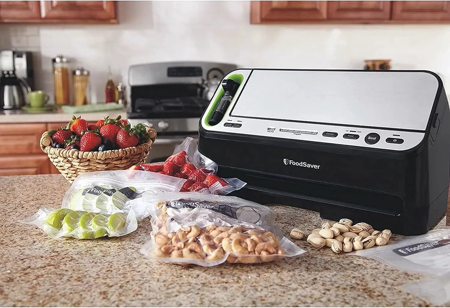 V4400 2-in-1 Vacuum Sealer Machine with Automatic Vacuum Sealer Bag Detection and Starter Kit