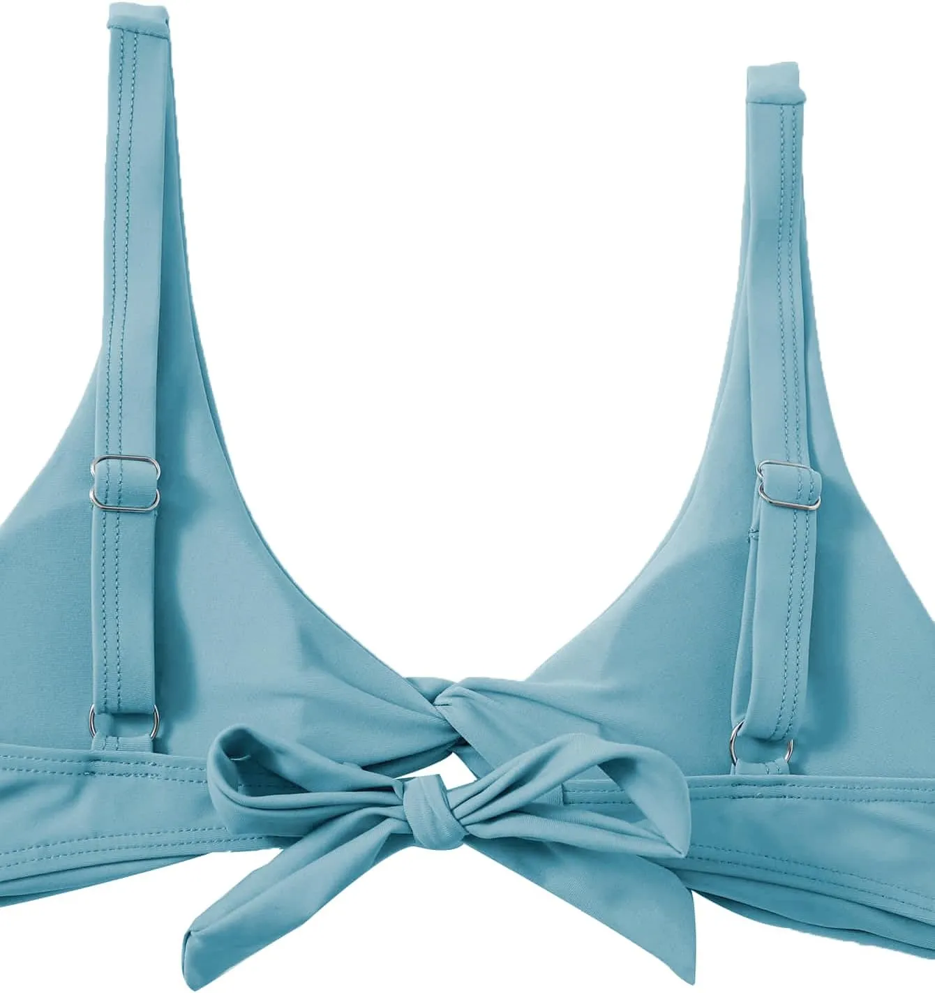 Verdusa Women's Twist Front High Cut Thong Two Piece Bikini Set Swimsuit