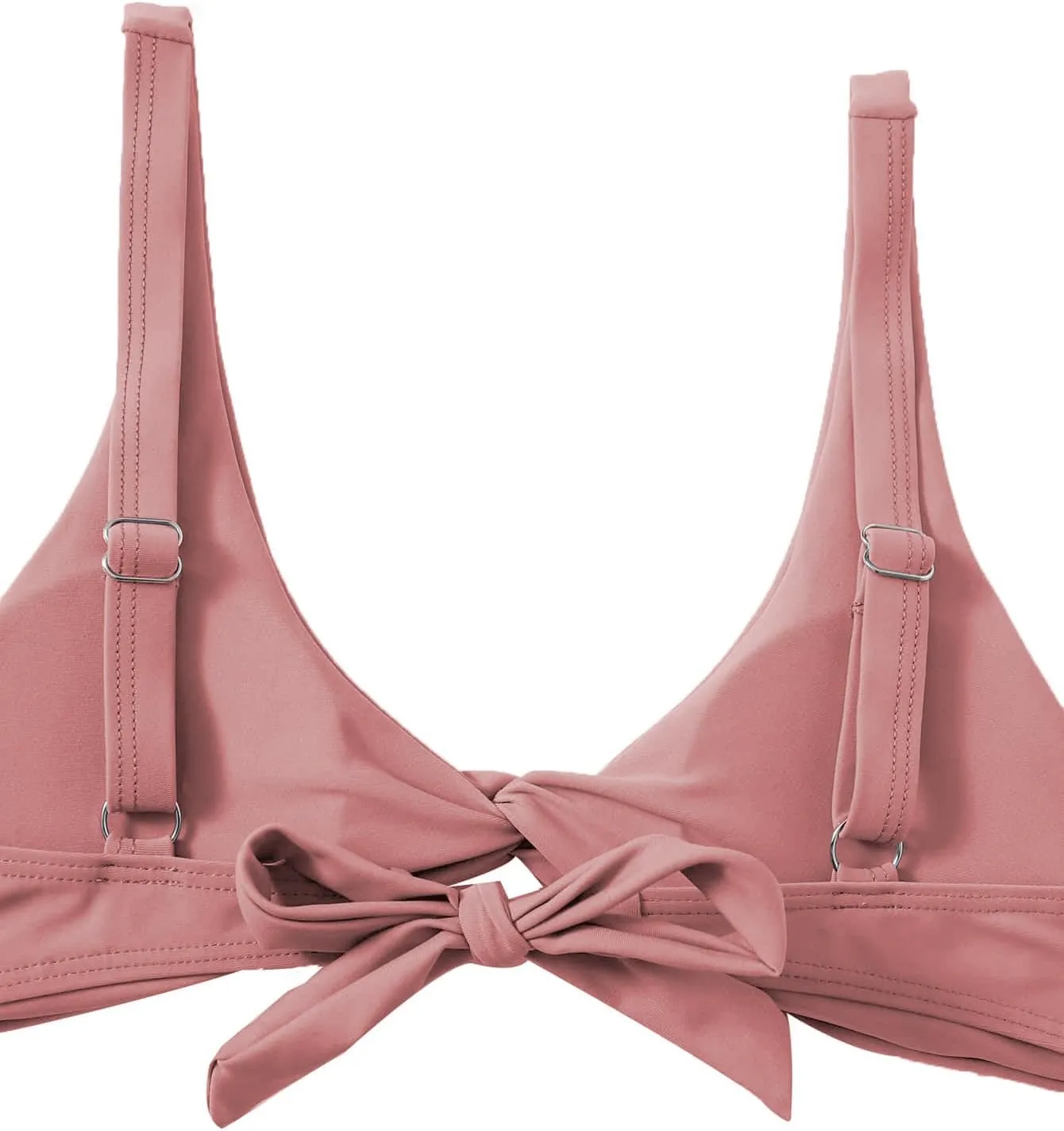 Verdusa Women's Twist Front High Cut Thong Two Piece Bikini Set Swimsuit