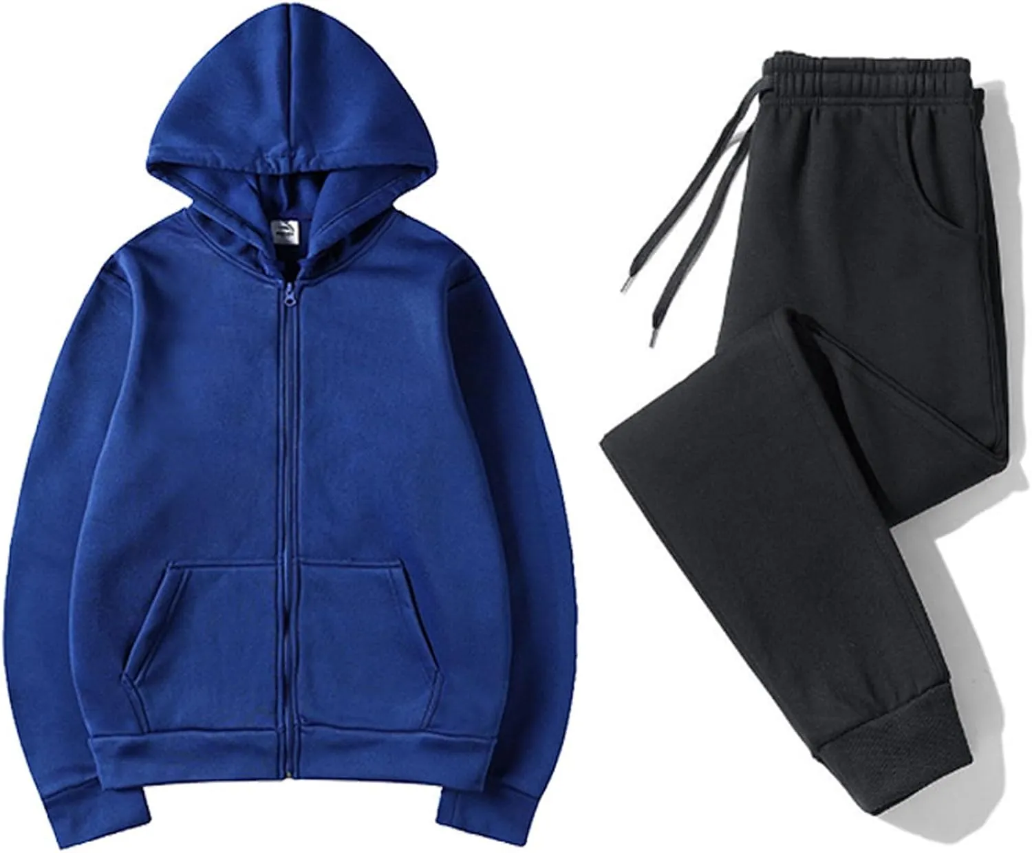 Women 2 Piece Outfits Long Sleeve V Neck Solid Color Travel Sweatshirt Baggy Fall Fashion Sweatpants Outfits
