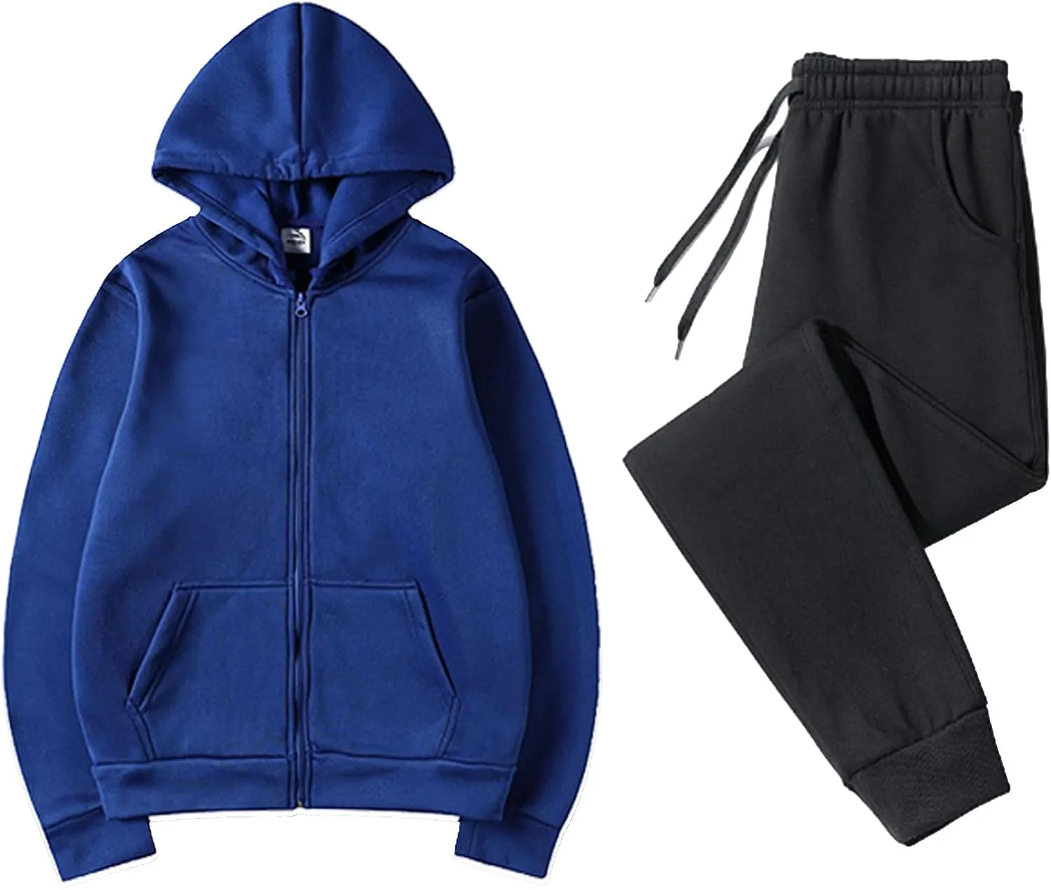 Women 2 Piece Outfits Long Sleeve V Neck Solid Color Travel Sweatshirt Baggy Fall Fashion Sweatpants Outfits