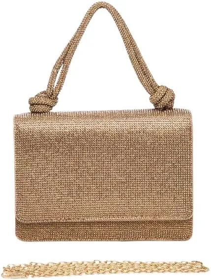 women Elegant Rhinestone Top Handle Clutch Bag  Small Bridal Party Purse brides, bridesmaids, or evening partygoers