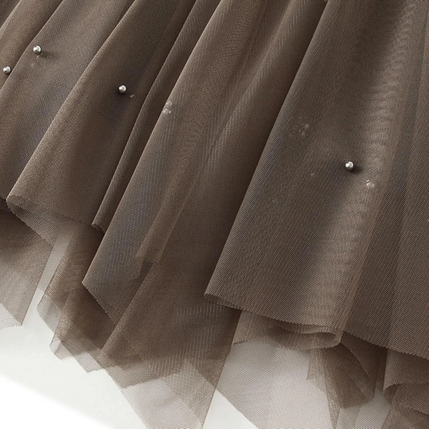 Women Mid Length Skirt Dance Party A Line High Waisted Tulle Skirt Holiday Party Costume Pleated Half Light Cheer
