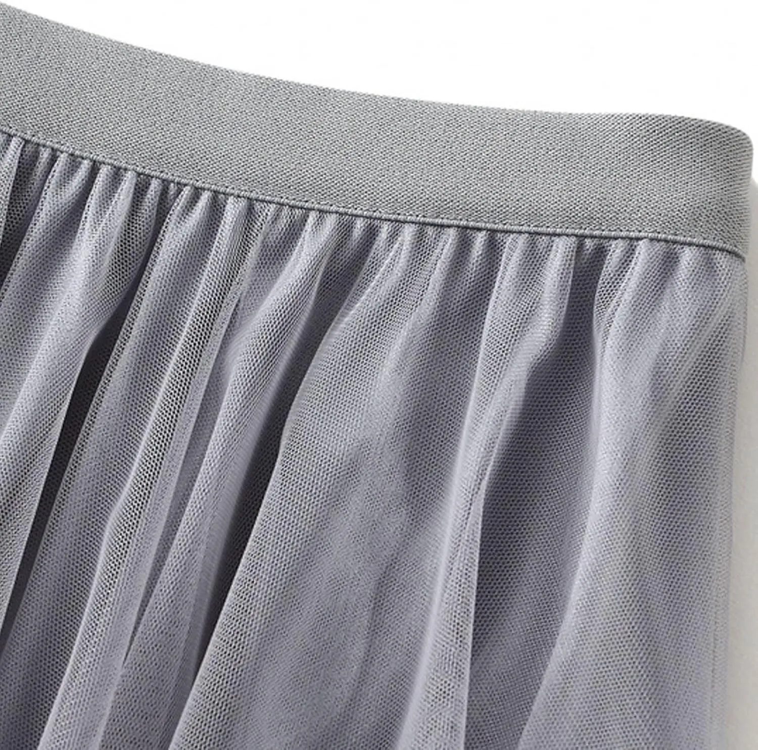 Women Mid Length Skirt Dance Party A Line High Waisted Tulle Skirt Holiday Party Costume Pleated Half Light Cheer