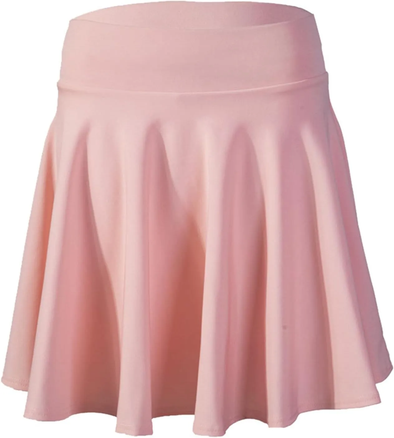 Women's Casual Stretchy A-Line Pleated Mini Skater Skirt Flared Basic Versatile Midi Length Skirt Stylish Lightweight