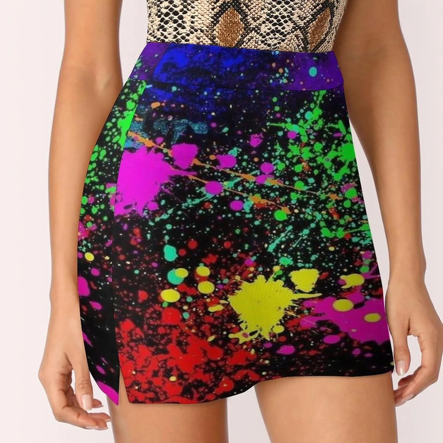 Women's High Waist A-line Short Trouser Skirt Casual Light Proof Trouser Skirt with Pocket S-3XL
