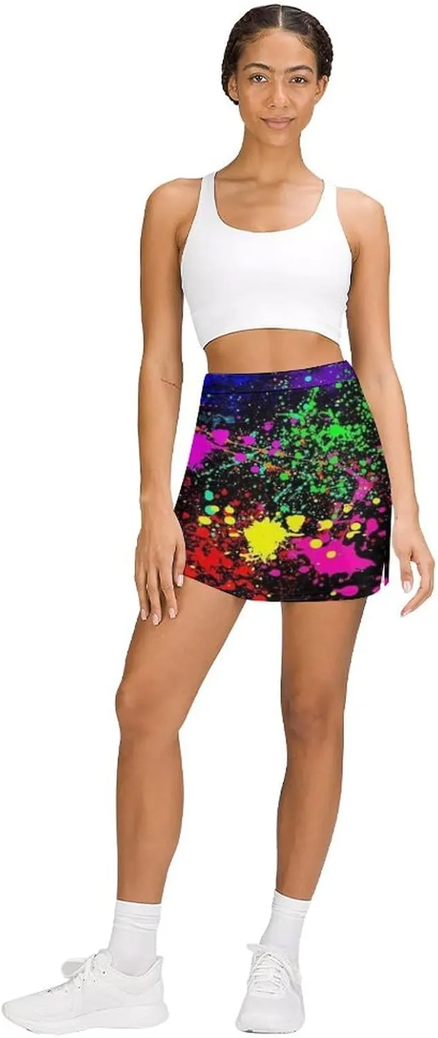 Women's High Waist A-line Short Trouser Skirt Casual Light Proof Trouser Skirt with Pocket S-3XL