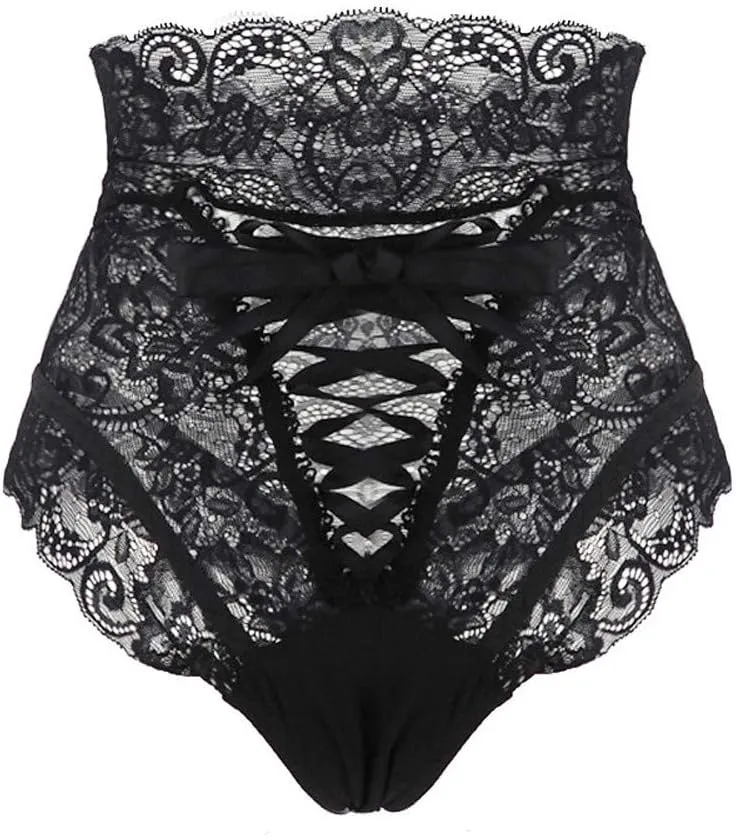 Womens High-Waisted Briefs Panties Pack Ribbed Suede Fall Moisture-Wicking High Cut Bondage Panties