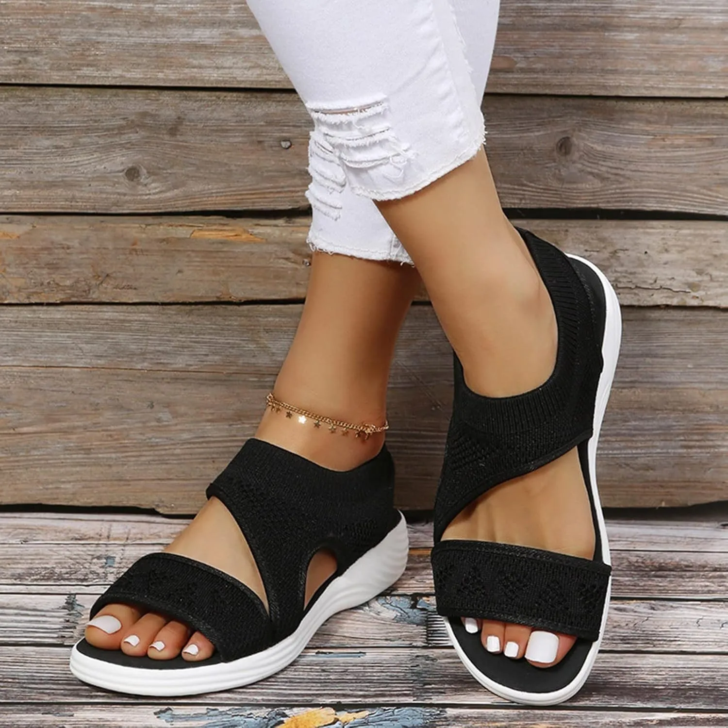 Womens Orthopedic Sandals Comfortable Dressy Walking Platform Ankle Strap Shoes Casual Wedge Shoes with Arch Support Beach