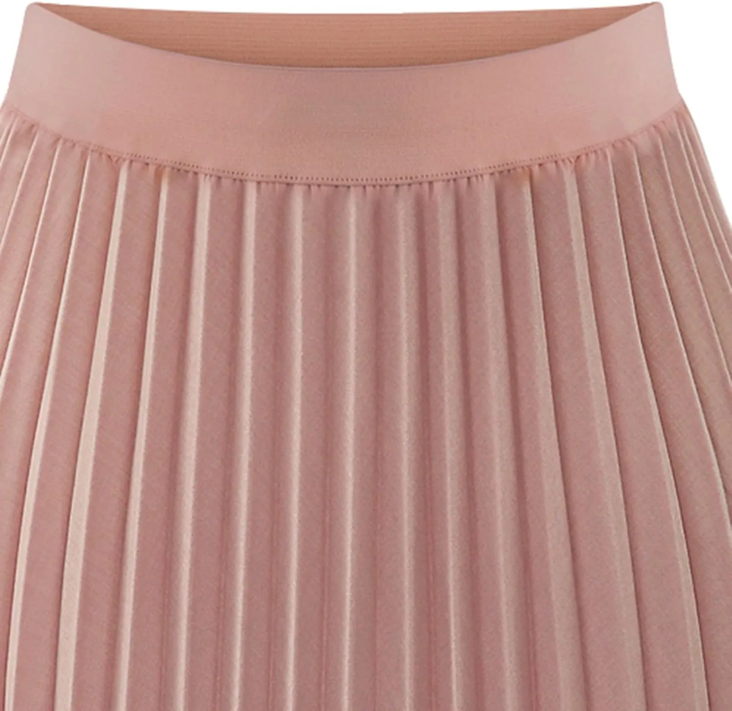 Women's Pleated Flare Midi Skirt High Waist Stretch A-Line Swing Skirts Flowy Elegant Party Casual Solid Dress