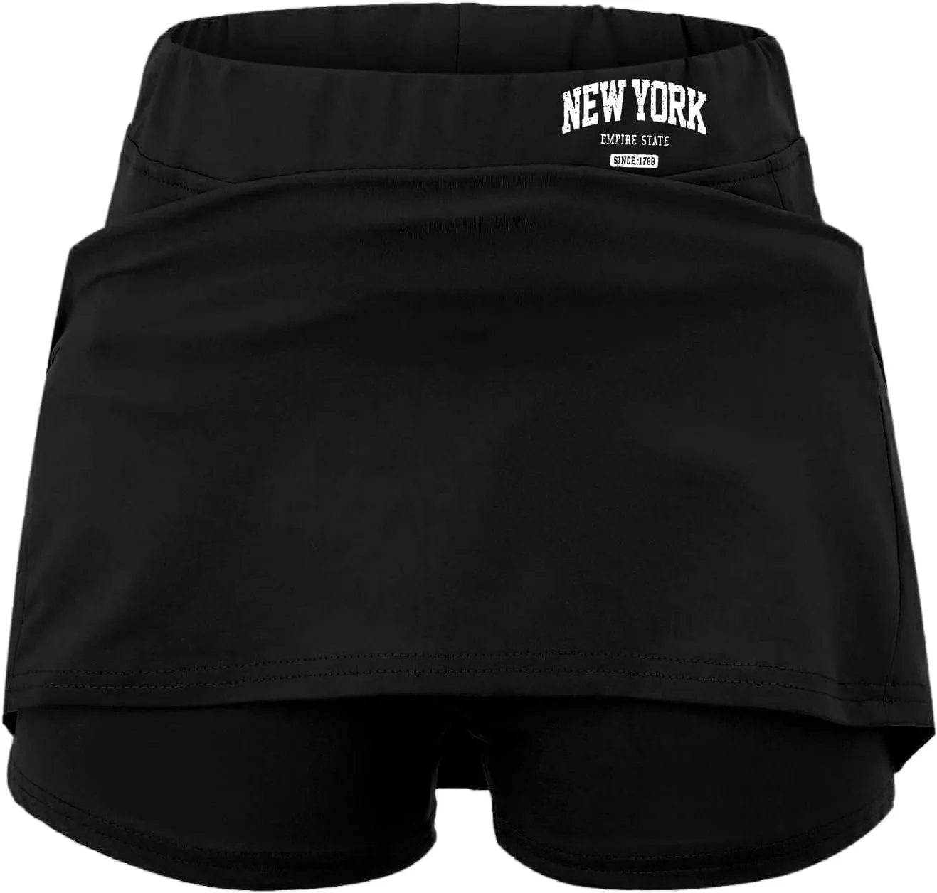 Womens Skorts with Pockets Tummy Control Activewear Tennis Skort Shorts 2 in 1 Summer Workout Golf Skirt with Pockets