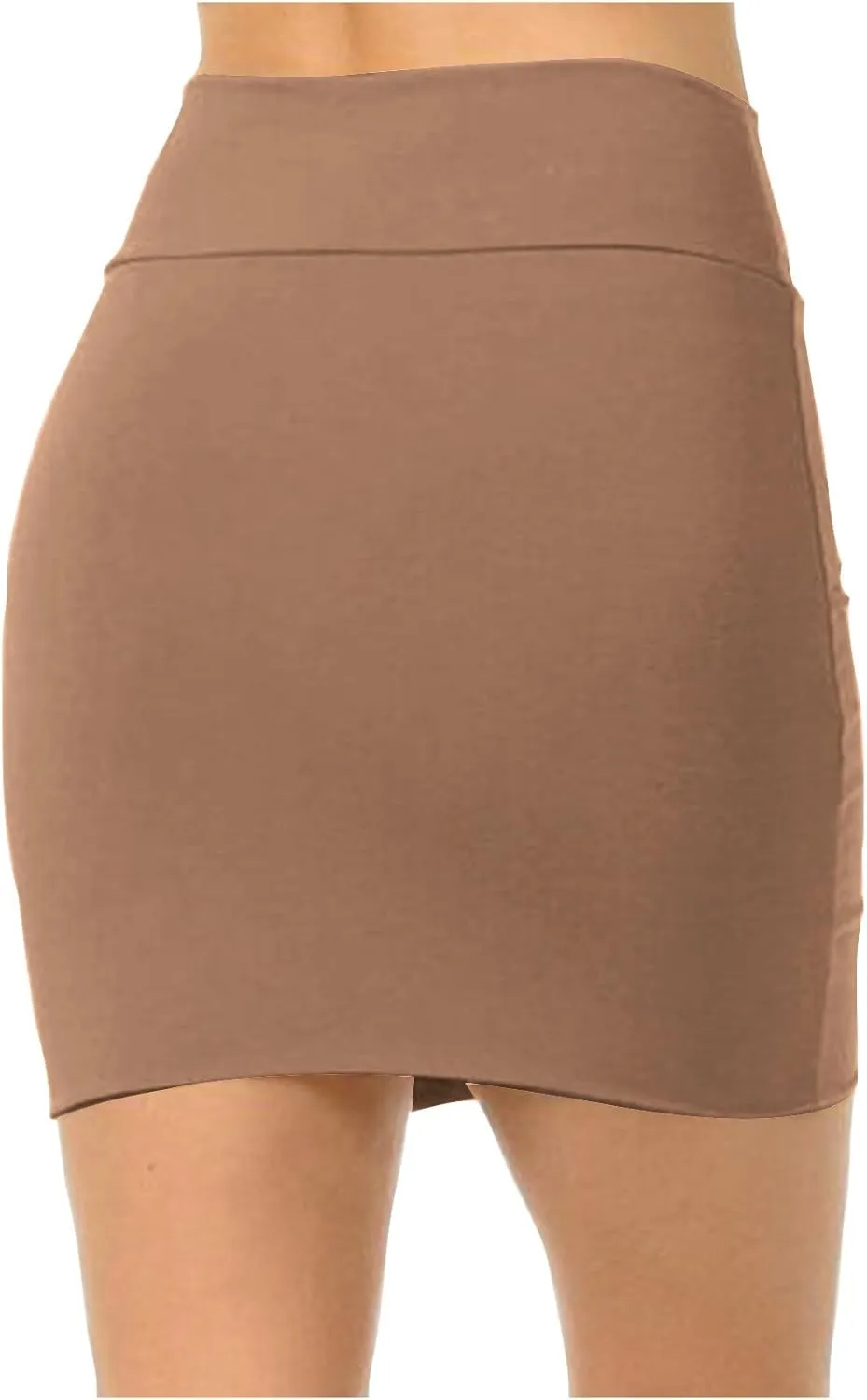 Women's Tube Pencil Mini Skirt, Solid Color Simple High Waisted Stretchy Petticoat Bodycon Sexy Club Party Clothes