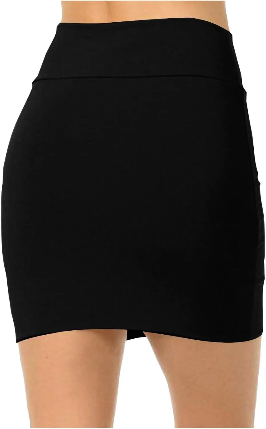 Women's Tube Pencil Mini Skirt, Solid Color Simple High Waisted Stretchy Petticoat Bodycon Sexy Club Party Clothes