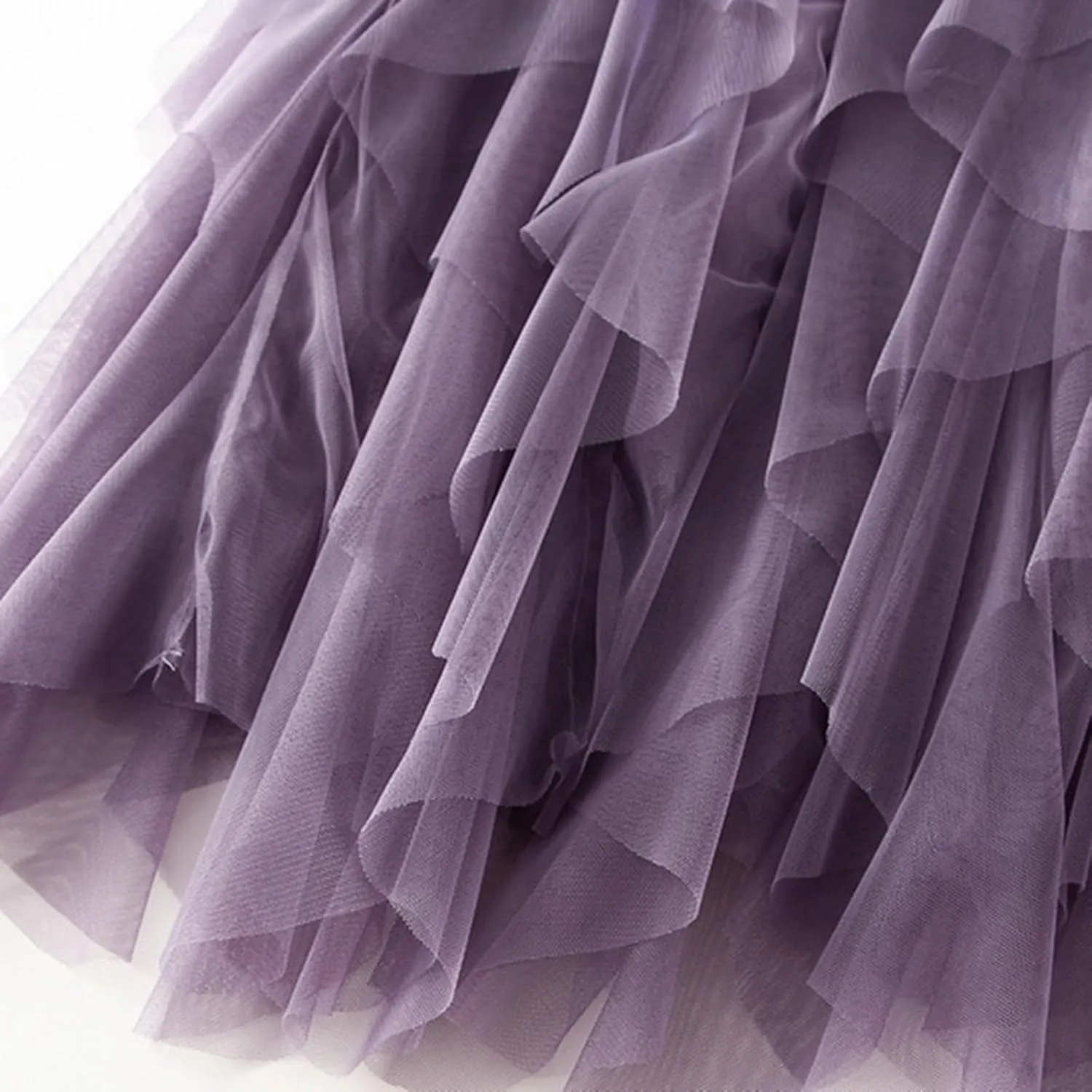 Women'S Tulle Skirt Elastic Waist Tutu Skirt Layered Puffy Fairy Skirts Mesh Layered Skirts Party Skirts