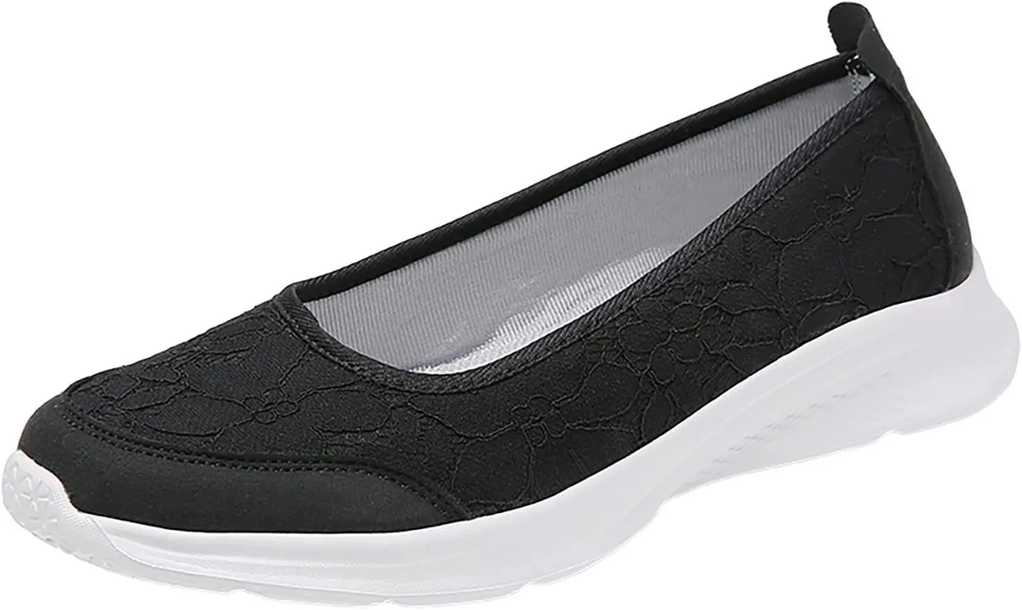 Women's Walking Shoes Breathable Lightweight Slip-On Loafers Mesh Non Slip Casual Athletic Running Shoes Low Top Gym Sneakers