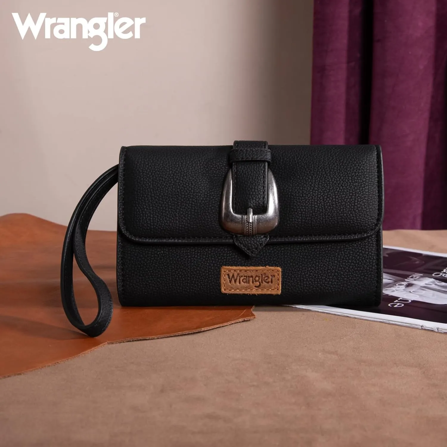 Wrangler Crossbody Bags for Women Wristlet Wallet Purse with Card Slots