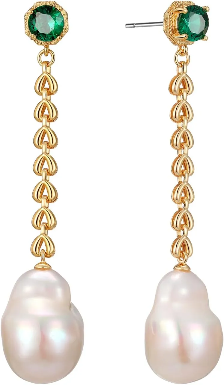 XYJZXY Pearl Earrings for Women Genuine Pearl Earrings Dangling Gold Stud Earrings Freshwater Pearl Earrings Pearl Jewelry Wedding Jewelry